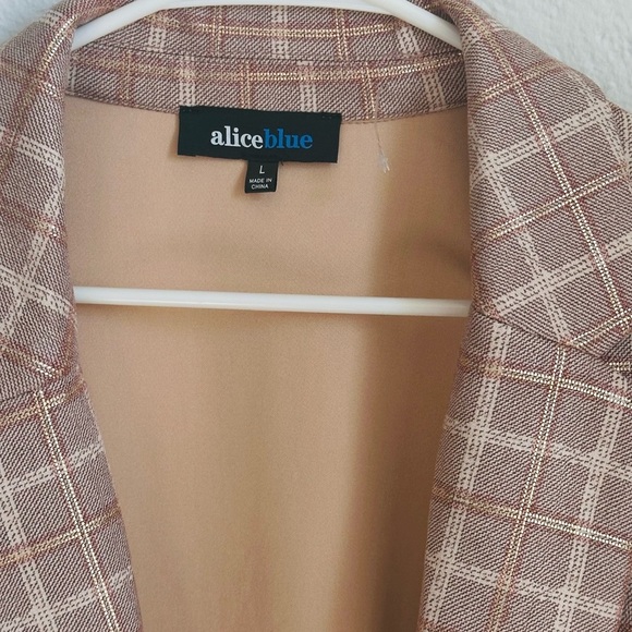 Alice Blue Tan Blazer with Notched Lapels Large - Picture 4 of 6